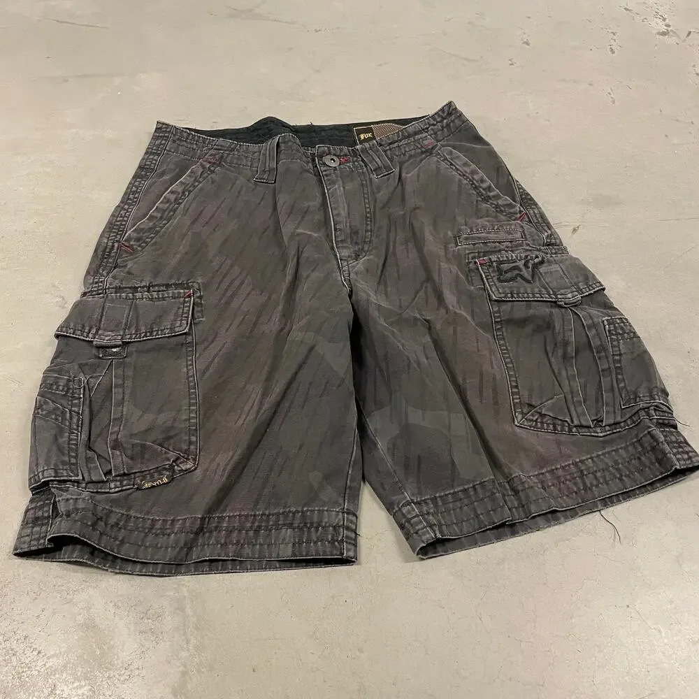 Y2K cargo fox racing shorts 33